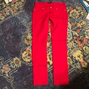 Red jeans